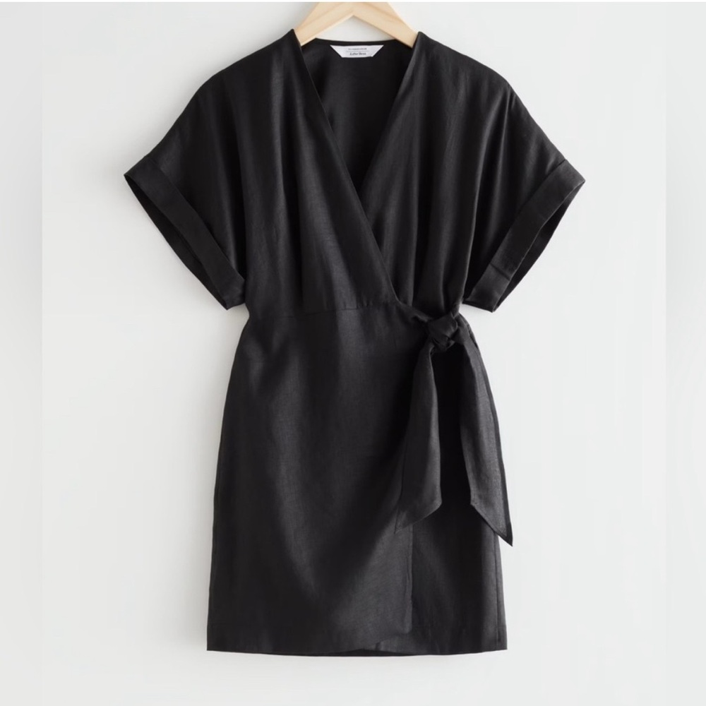 & Other Stories Linen Wrap Dress